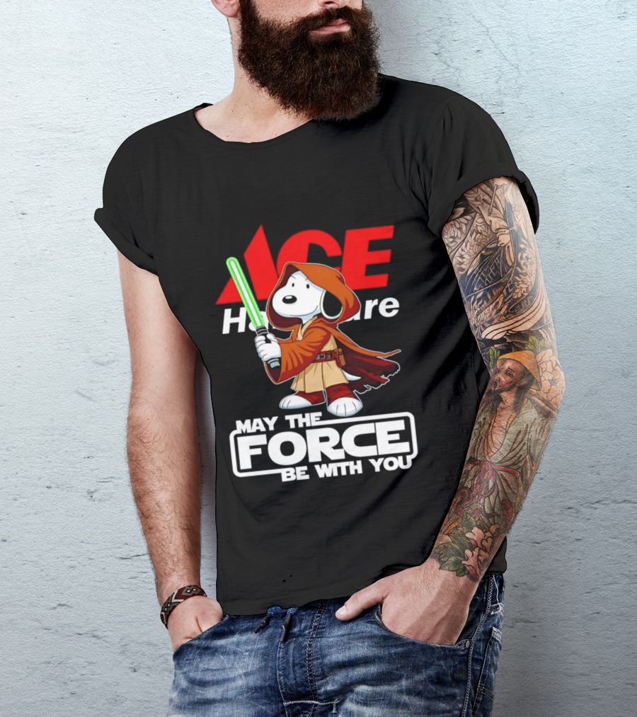 ACE Hardware May The Force Be With You Snoopy Star Wars T-Shirt