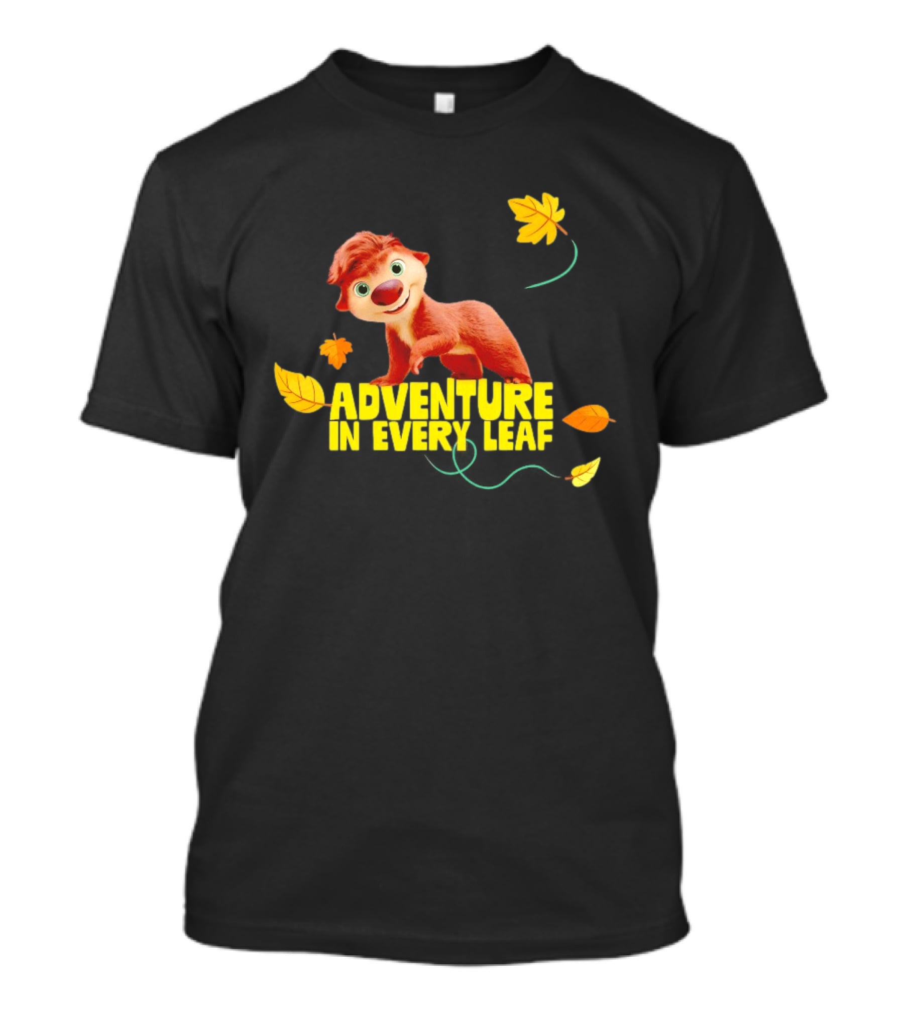Adventure In Every Leaf Sid The Sloth Character With Autumn Leaves T-Shirt
