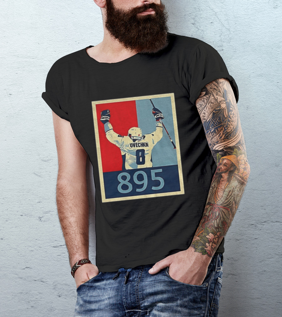 Ovechkin 895 Washington Capitals Hockey Record T-Shirt