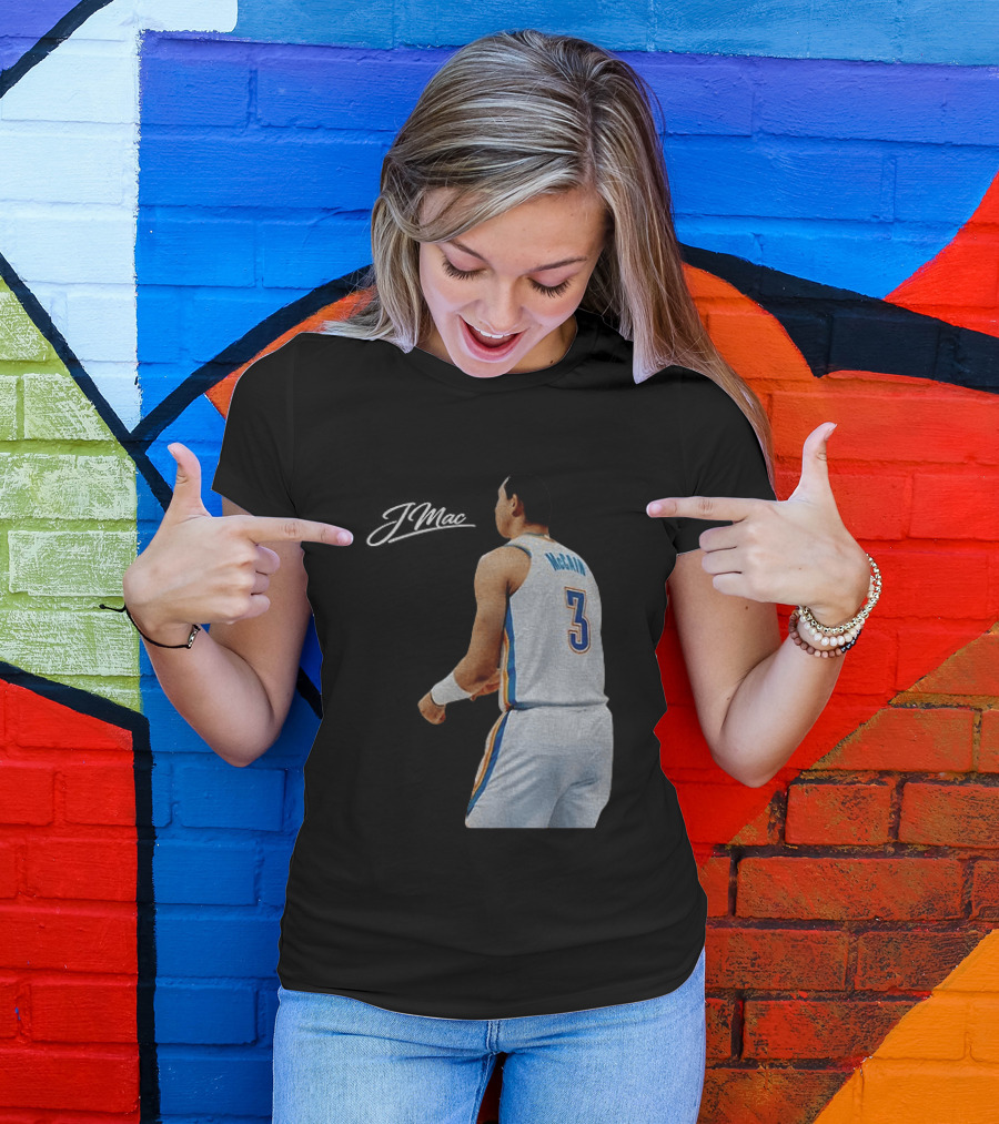 Jared McCain Oklahoma City Thunder Basketball NBA Number 3 Jersey T-Shirt