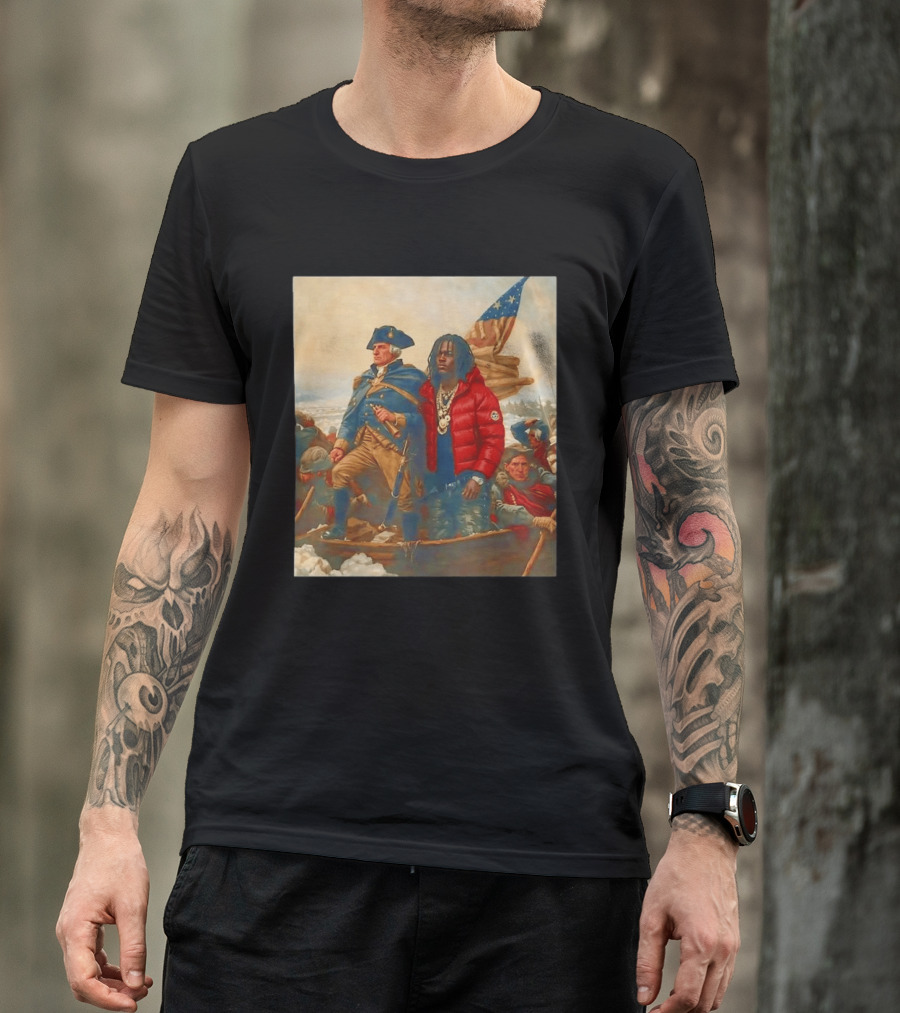 Washington Crossing The Delaware With Chief Keef Collaboration T-Shirt