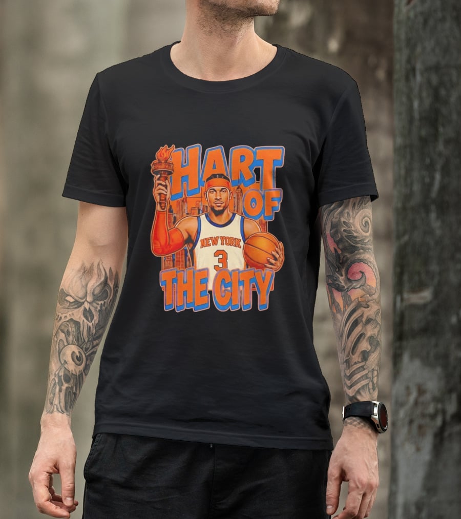 New York Knicks Josh Hart Of The City Basketball Torch Player T-Shirt