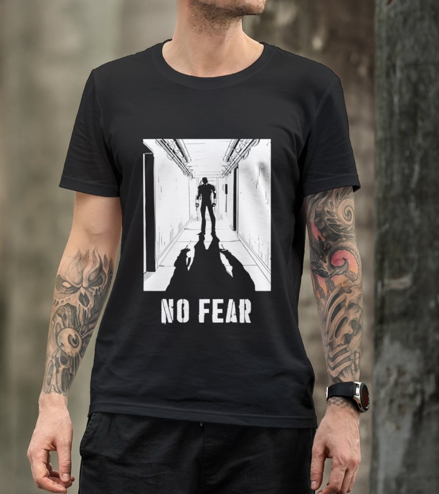 No Fear Redux Corridor Shadow Person Standing T-Shirt