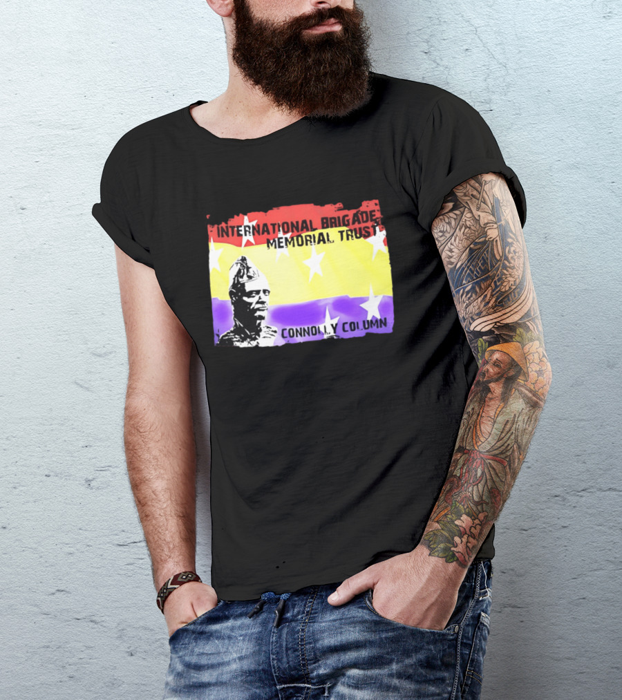 International Brigade Memorial Trust Connolly Column Star Flag T-Shirt