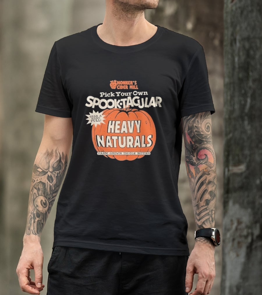 Hohner's Cider Mill Pick Your Own Spooktacular Heavy Naturals Pumpkin T-Shirt