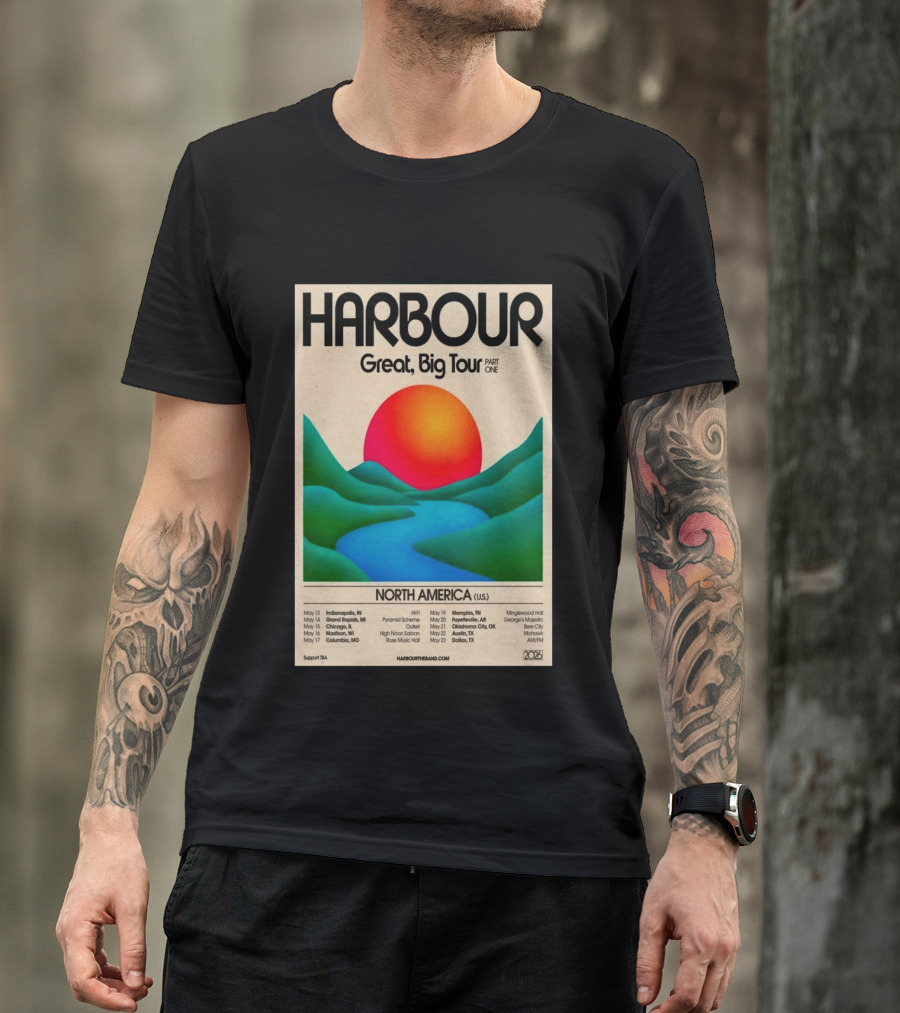 HARBOUR Great Big Tour Part One North America 2026 Dates And Locations T-Shirt