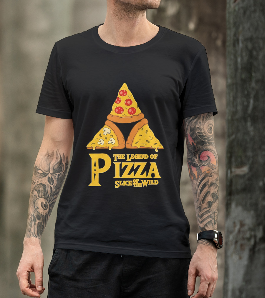 The Legend Of Pizza Slice Of The Wind Funny Gaming Parody Pizza Slices Adventure Mocking Iconic Gaming T-Shirt