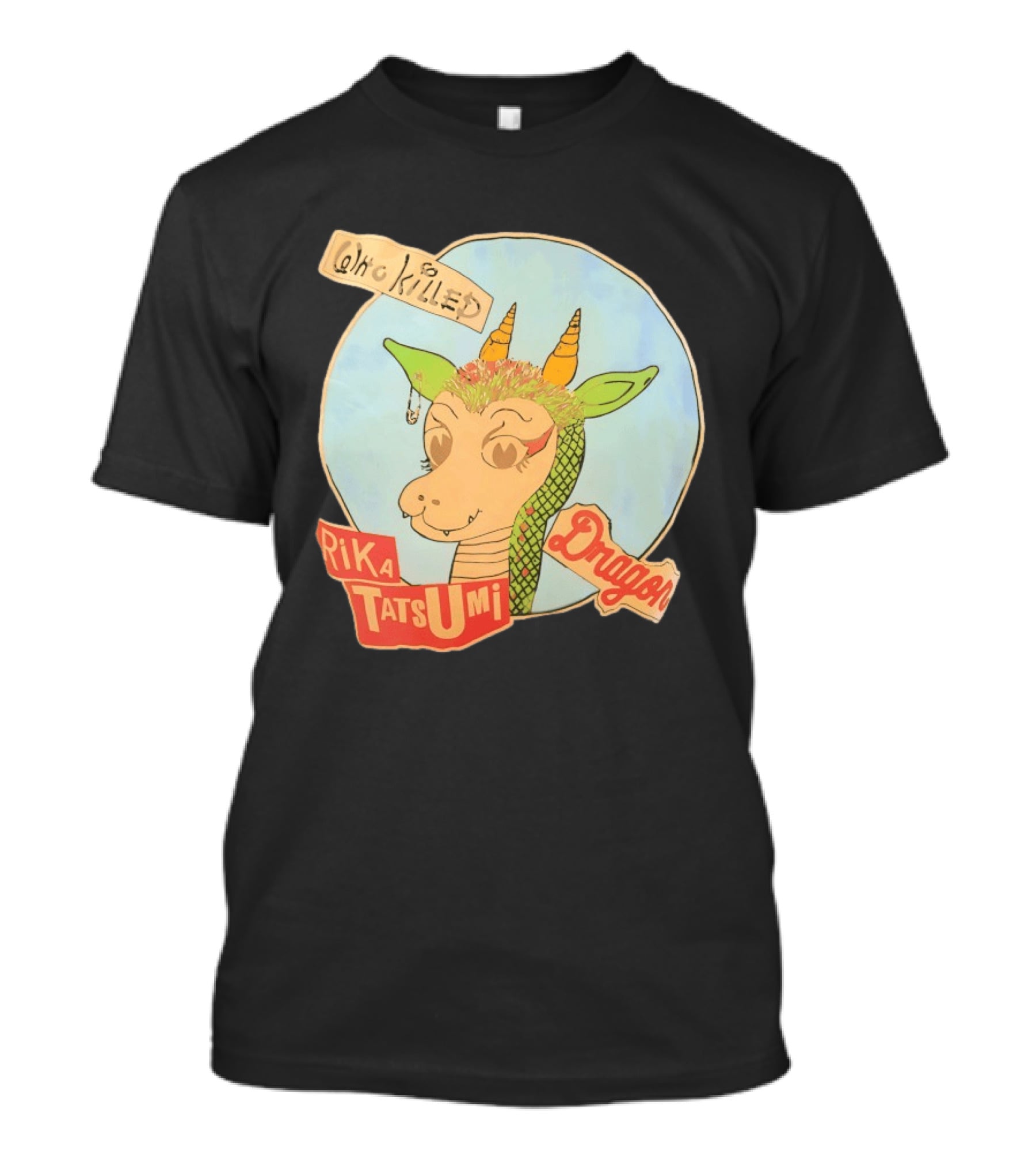 Who Killed Rika Tatsumi Dragon Image With Colorful Cartoon T-Shirt