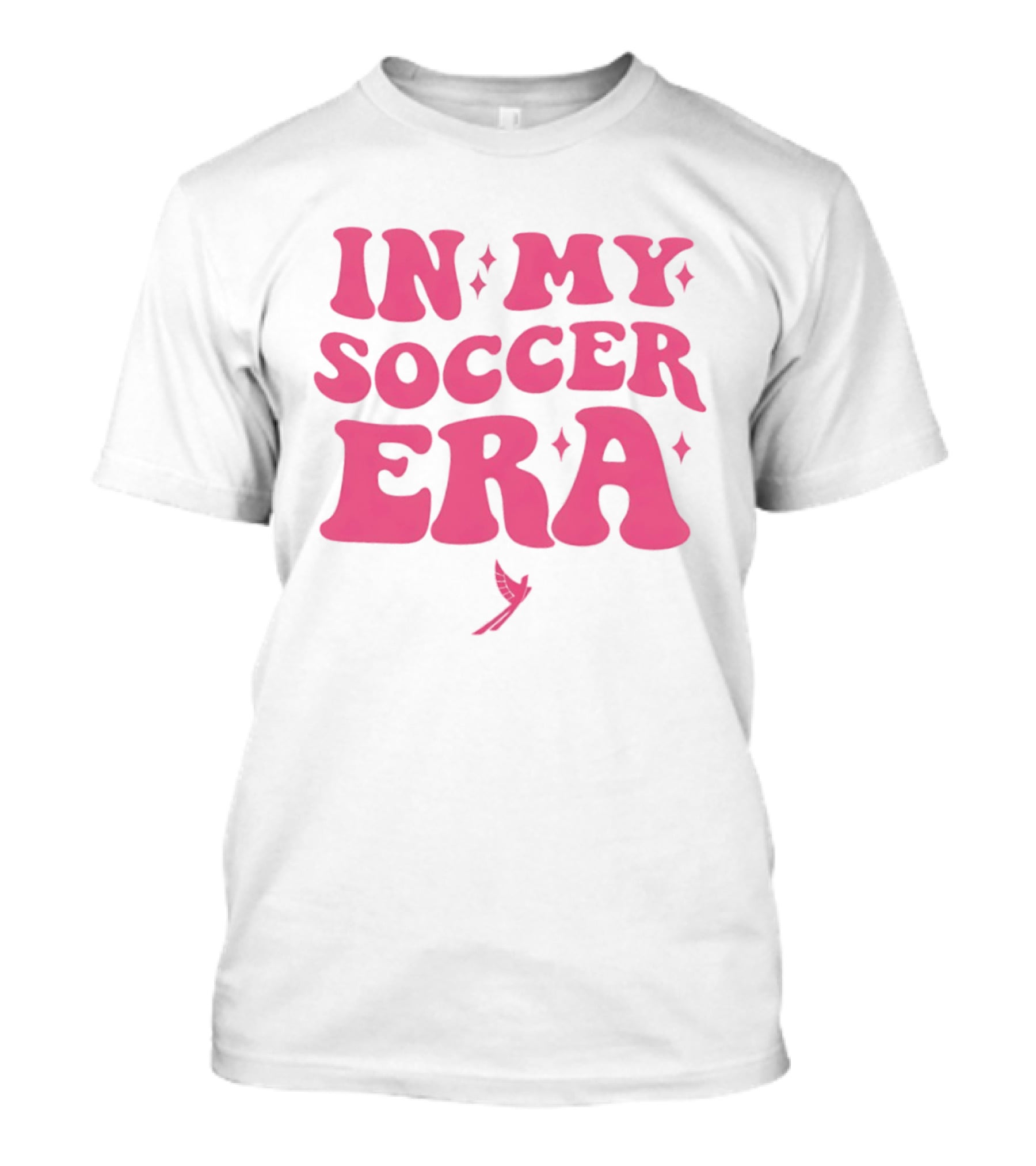 In My Soccer Era Vintage Pink Style With Stars And Winged Motif T-Shirt
