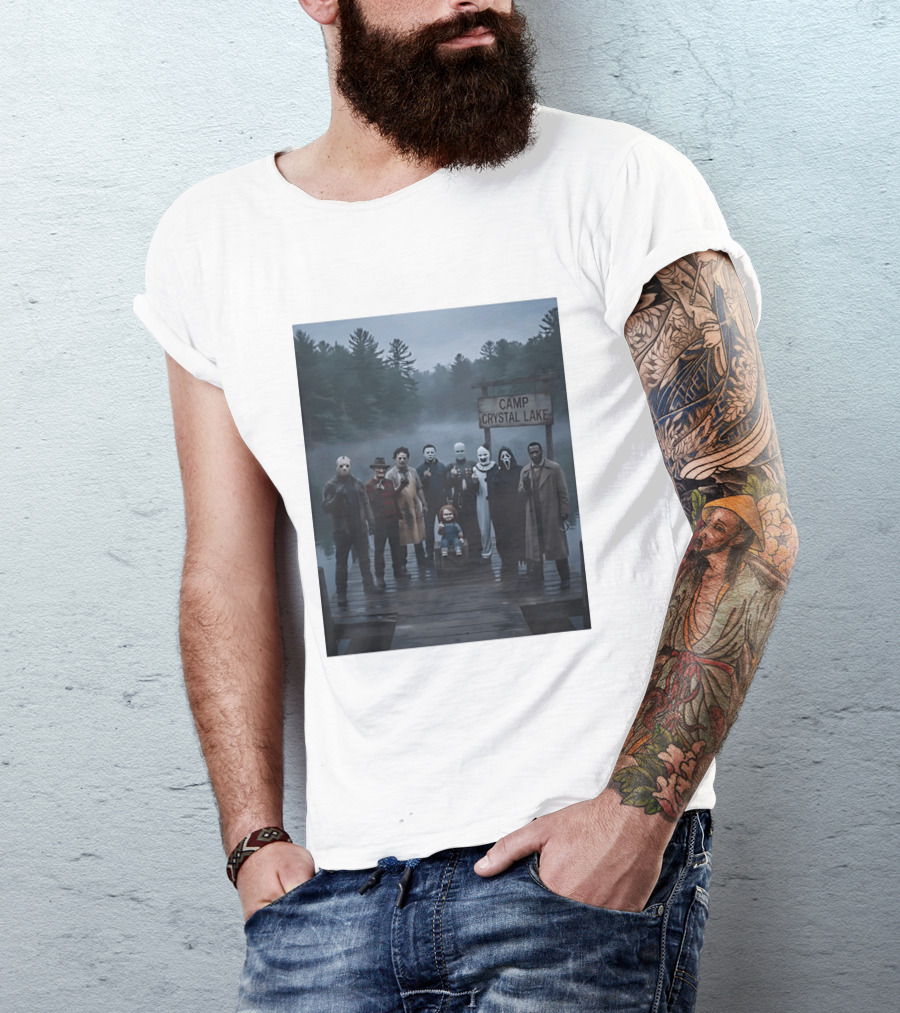 Chucky Horror Camp Crystal Lake Jason Freddy Michael Myers Scream T-Shirt