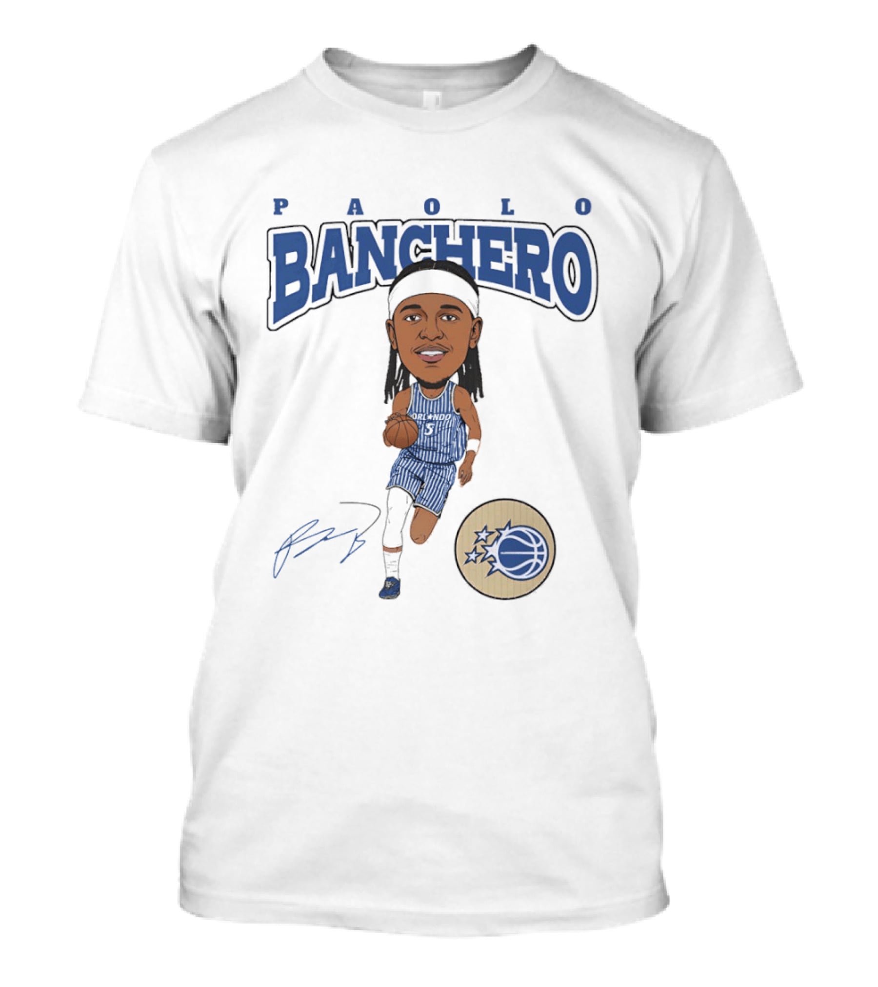 Paolo Banchero Orlando Magic Basketball Player Cartoon T-Shirt