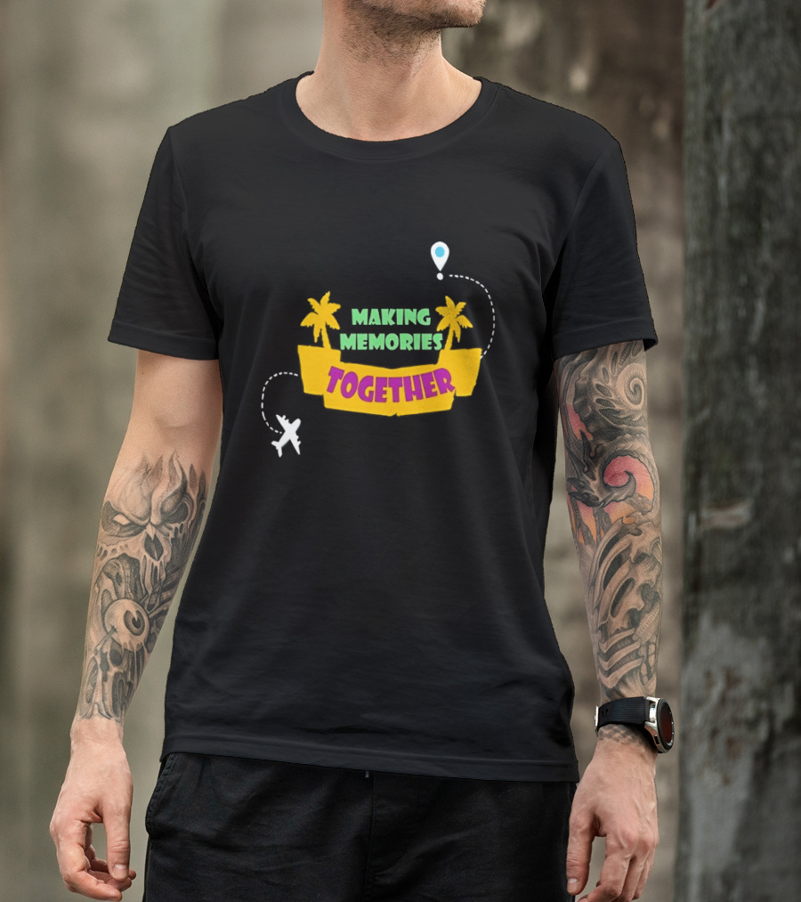 Making Memories Together Tropical Adventure With Plane And Palm Trees T-Shirt