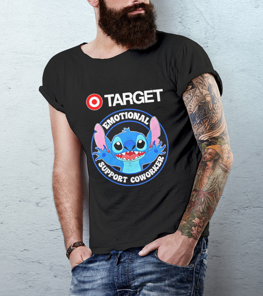 Target Happy Stitch Emotional Support Coworker T-Shirt