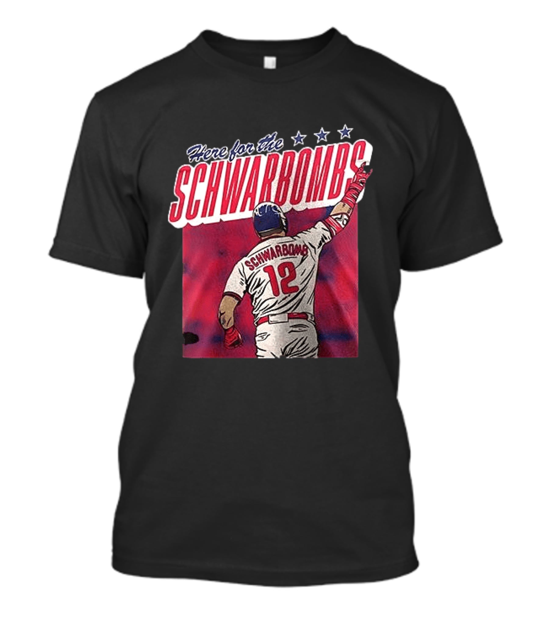 Here For The Schwarbombs Kyle Schwarber Phillies 12 T-Shirt