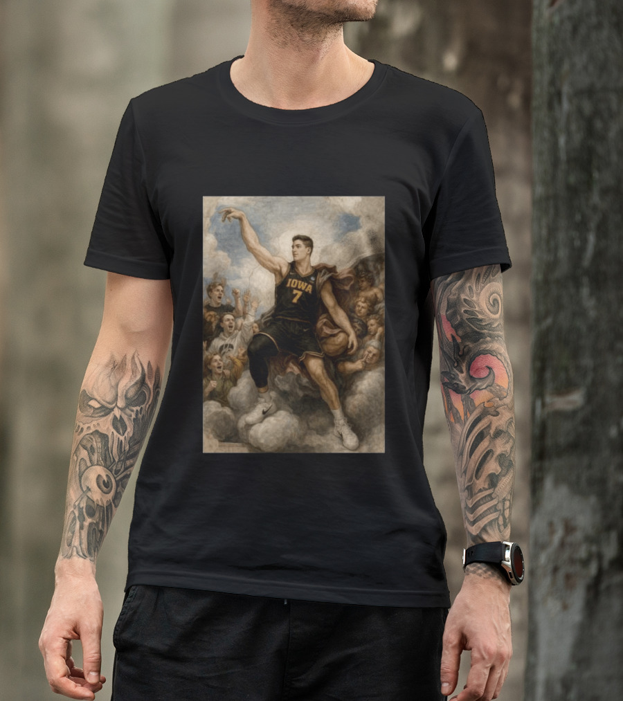 Iowa Hawkeyes Alvaro Folgueiras Number 7 Basketball Renaissance Style Fans T-Shirt