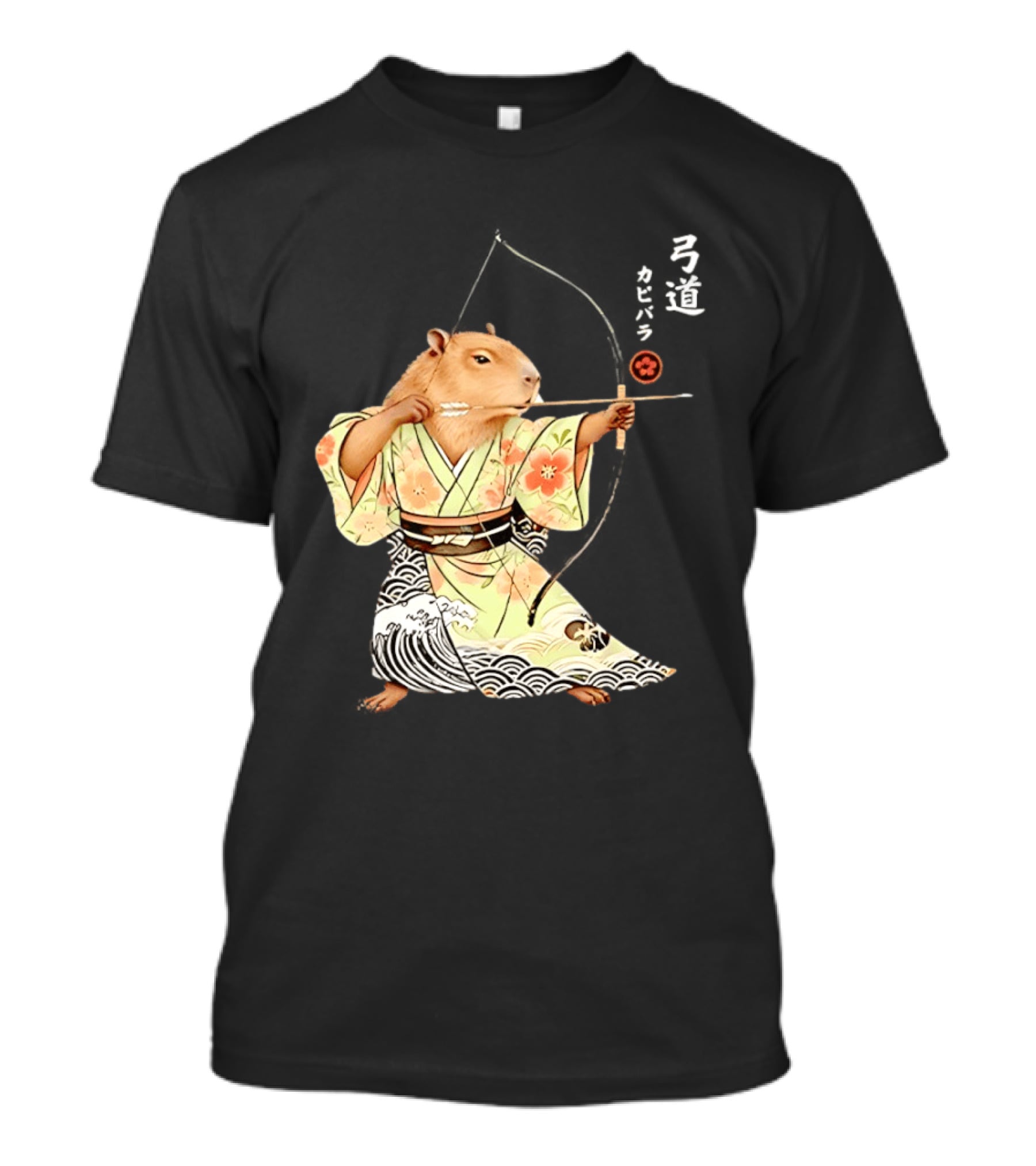 Capybara Kyudo Samurai Archery Japanese Animal T-Shirt