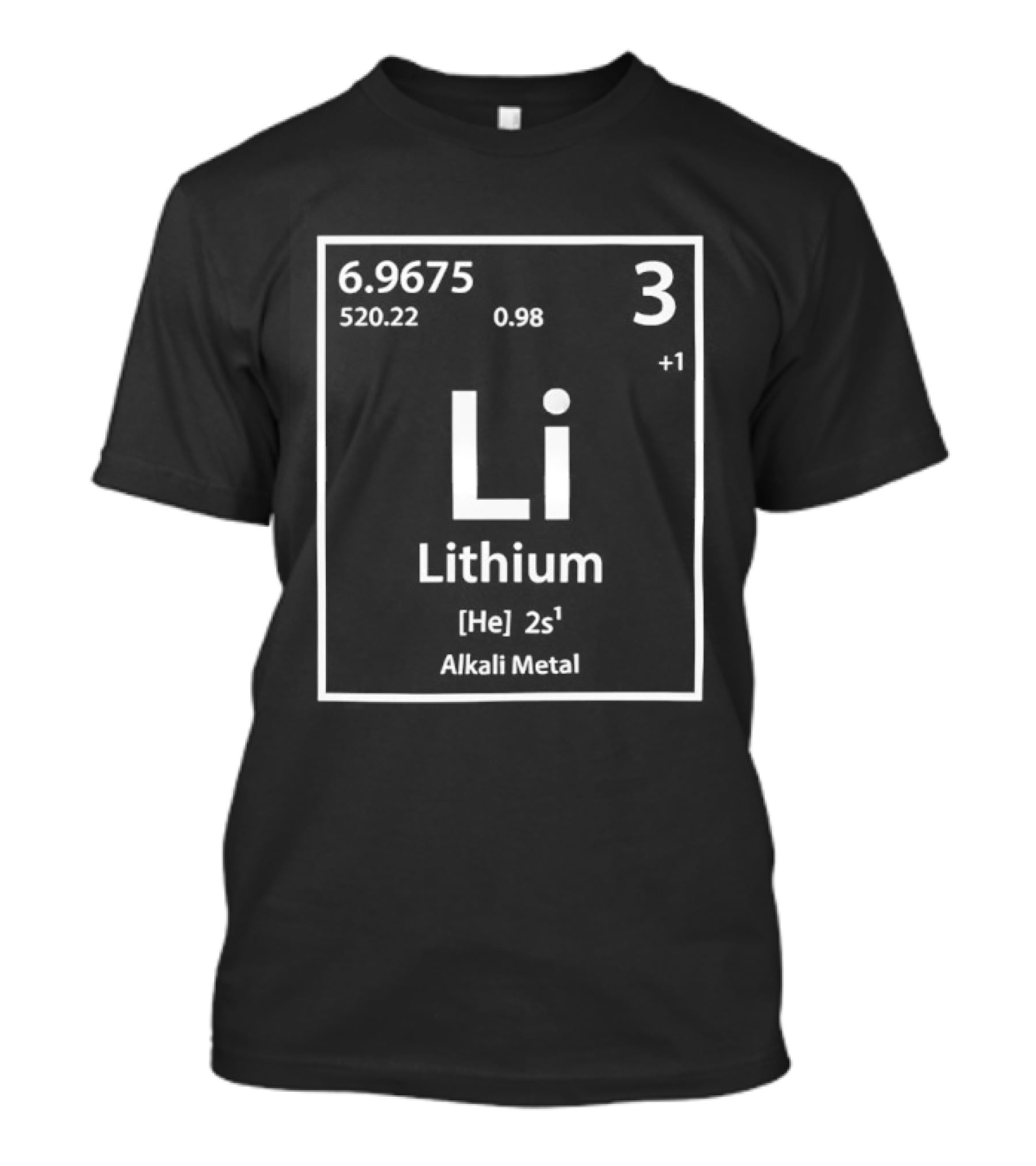 Lithium Element Inspired Science Periodic Table Li Alkali Metal T-Shirt