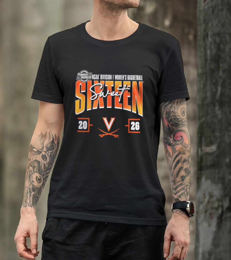 2026 NCAA Women's Basketball Sweet Sixteen Virginia Cavaliers Tournament T-Shirt