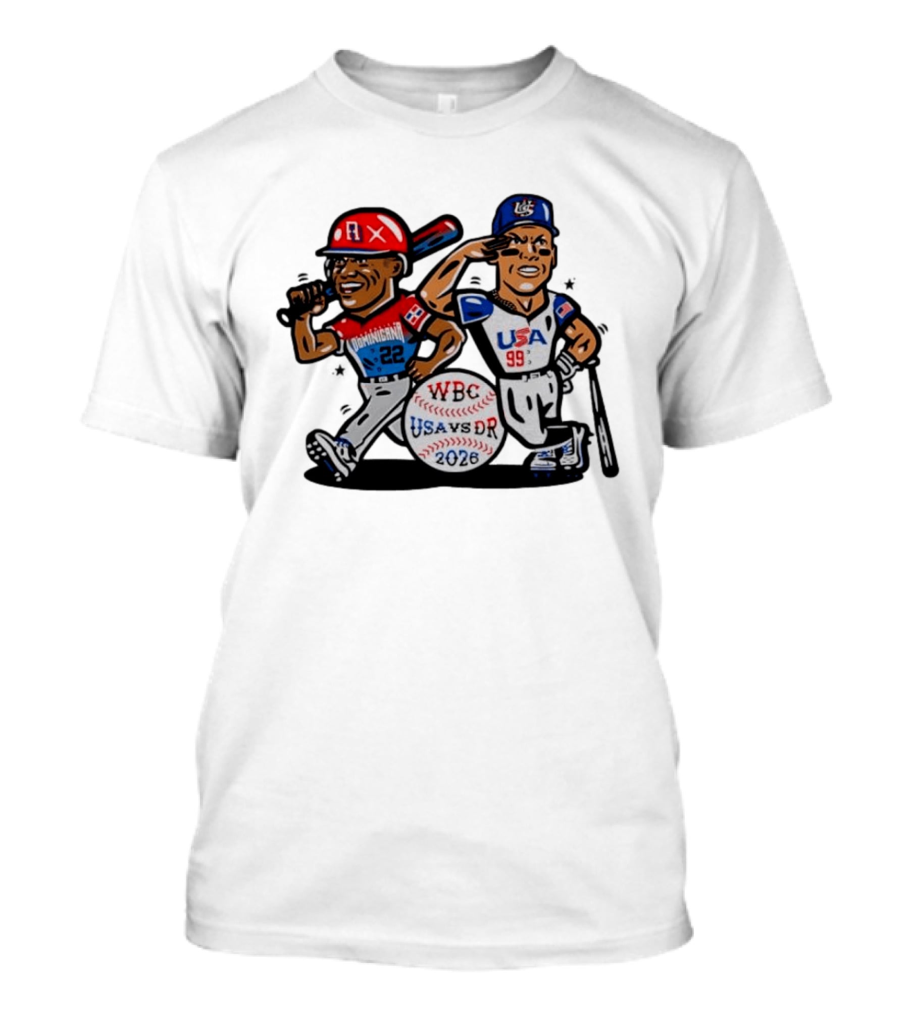 WBC Baseball 2026 USA Vs DR Dominicana 22 USA 99 T-Shirt
