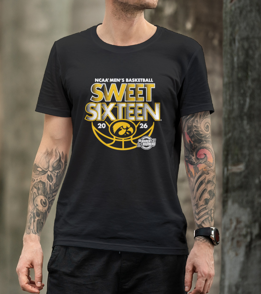 NCAA Men's Basketball 2026 Sweet Sixteen Iowa Hawkeyes March Madness T-Shirt