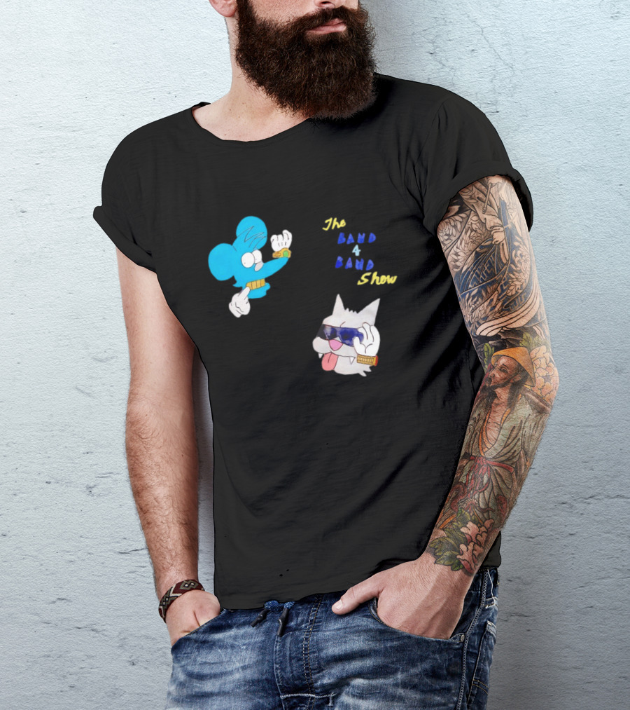 The Itchy And Scratchy Band 4 Band Show Cartoon Characters T-Shirt