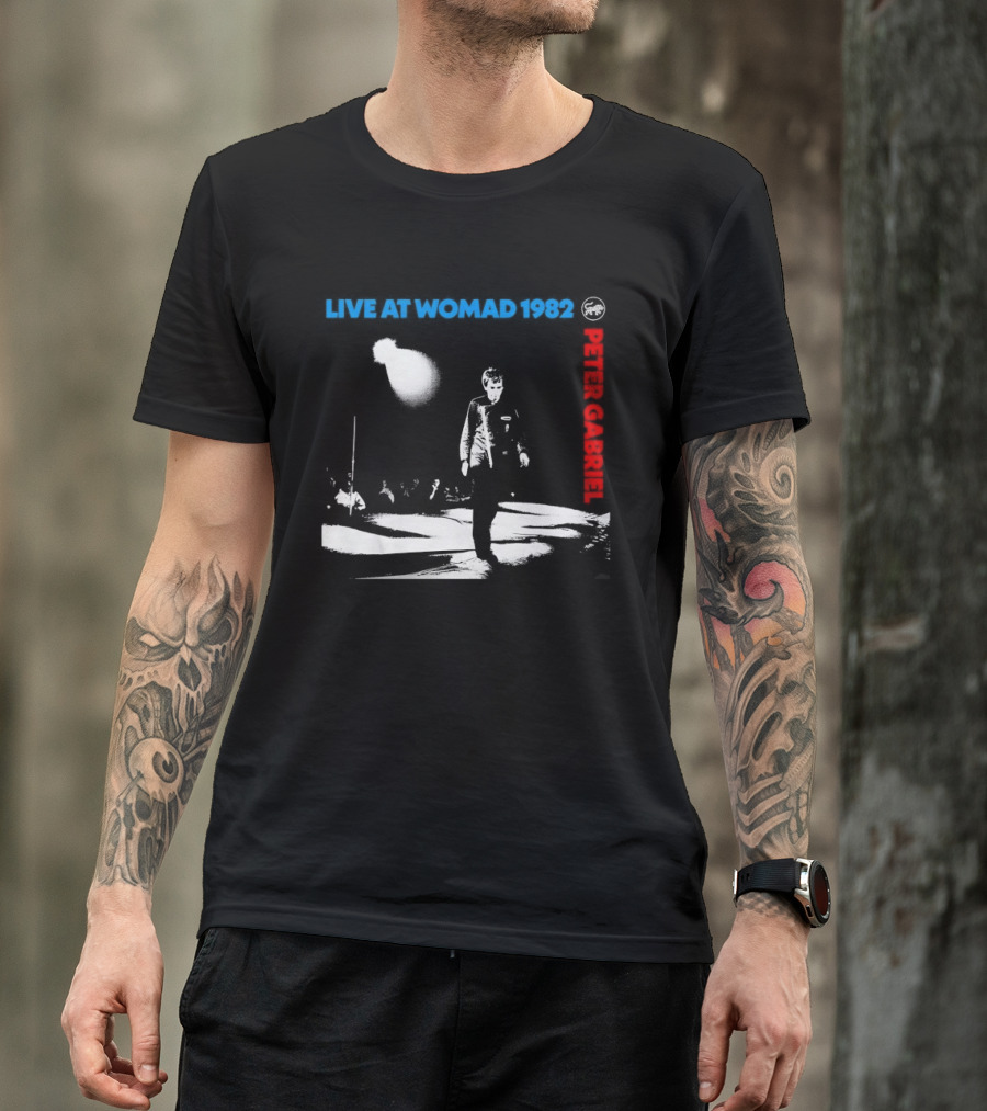 Live At Womad 1982 Peter Gabriel Vintage Concert Festival Archival T-Shirt