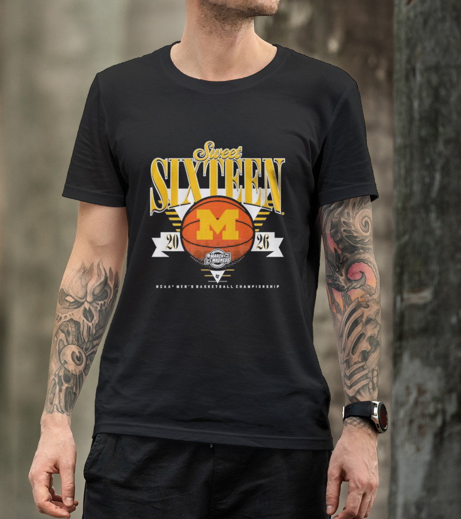 Michigan Sweet Sixteen MBB 2026 NCAA Tournament Basketball Championship T-Shirt
