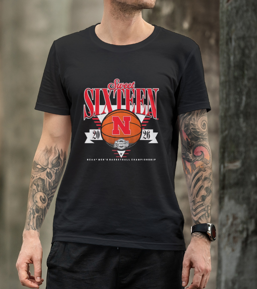 Nebraska Cornhuskers 2026 Sweet Sixteen Basketball NCAA Championship T-Shirt