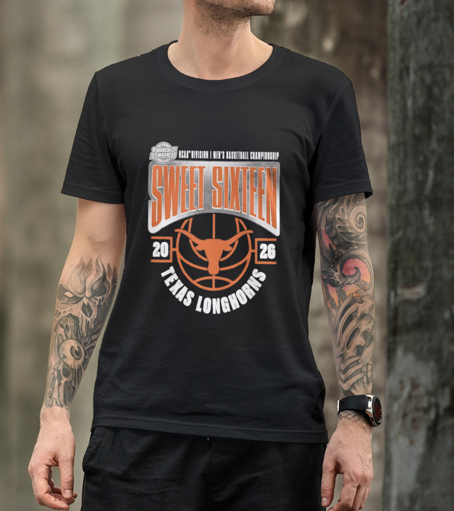 Texas Longhorns 2026 NCAA Men's Basketball Championship Sweet Sixteen T-Shirt