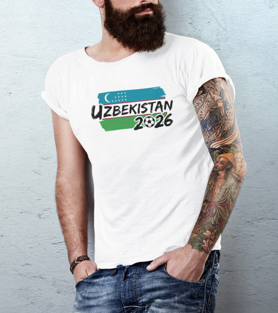 Uzbekistan 2026 National Team World Cup Soccer Flag T-Shirt