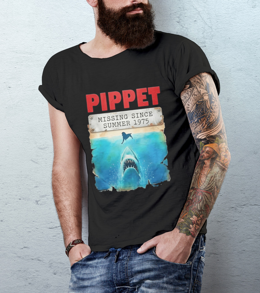 Pippet Missing Since Summer 1975 Shark Attack Scene T-Shirt