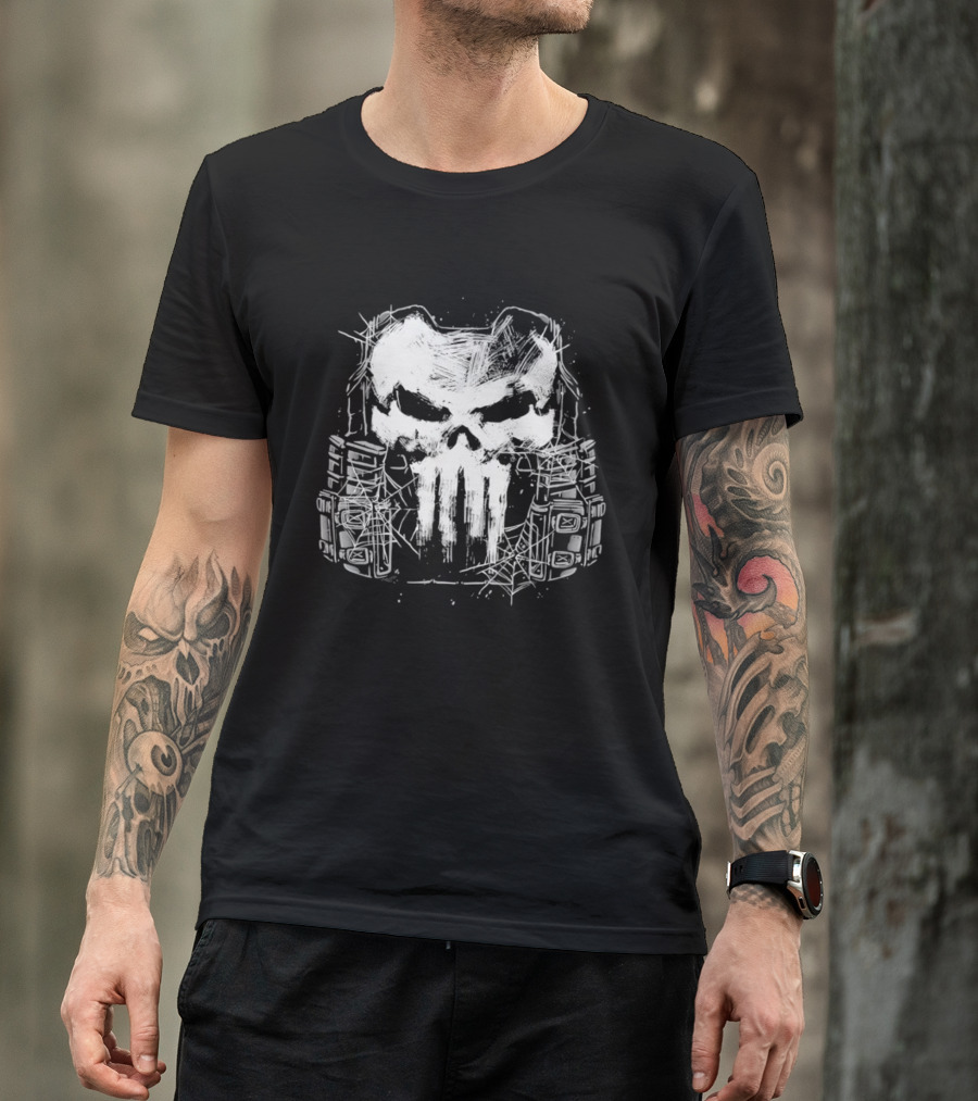 Punisher Skull Tactical Vest Halloween Night T-Shirt