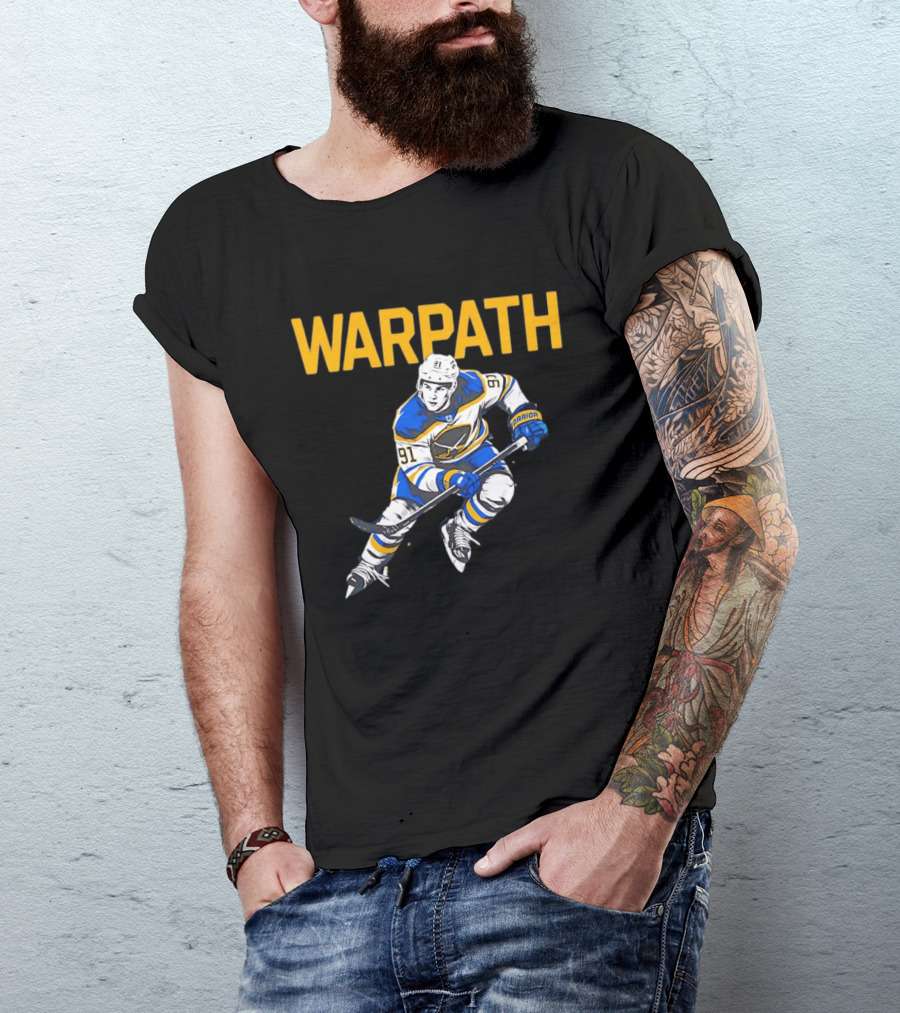 Warpath Josh Doan 91 Buffalo Sabres Hockey T-Shirt