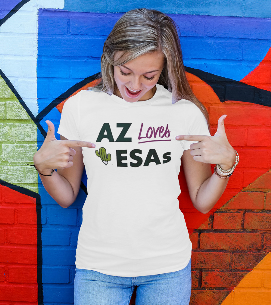 AZ Loves ESAs Cactus Heart T-Shirt
