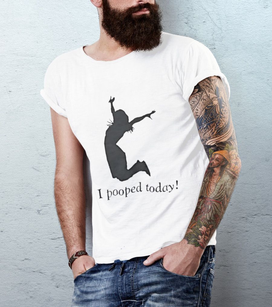 I Pooped Today Jumping Silhouette Celebration T-Shirt