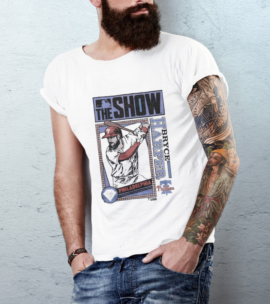 The Show Bryce Harper Philadelphia Phillies MLB Caricature T-Shirt