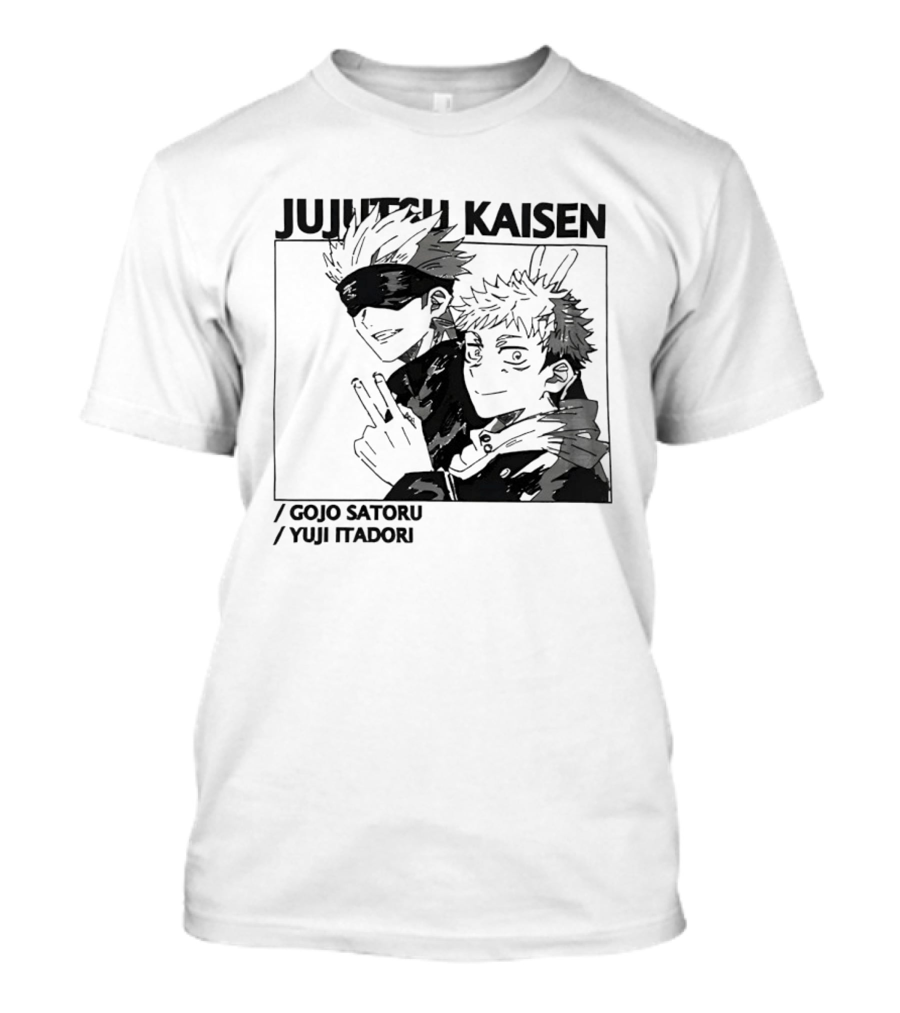 Jujutsu Kaisen Gojo Satoru Yuji Itadori Anime Characters T-Shirt