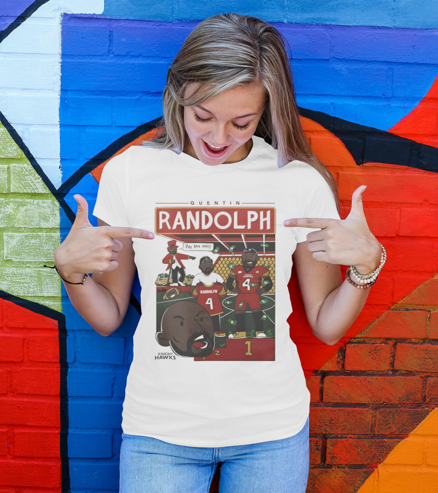 Randolph Quentin Knight Hawks Pay The Man Football Scene T-Shirt