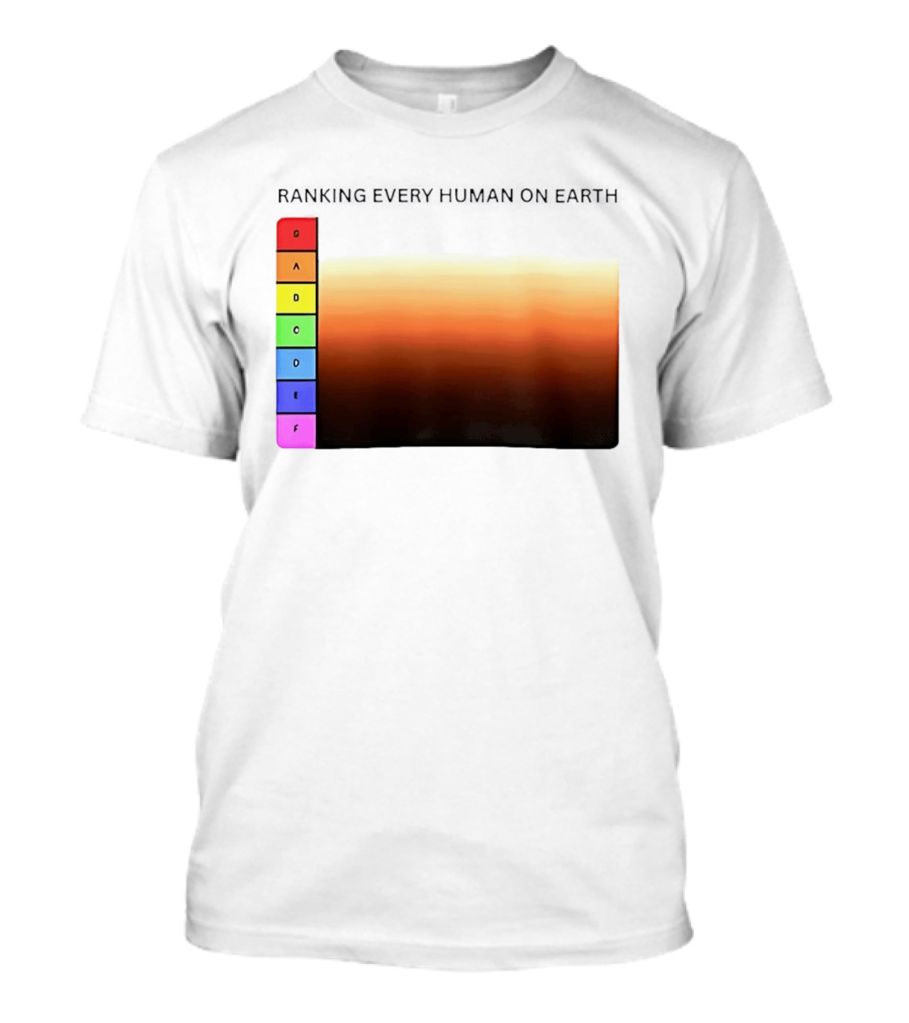 Ranking Every Human On Earth Tier List Gradient Chart T-Shirt