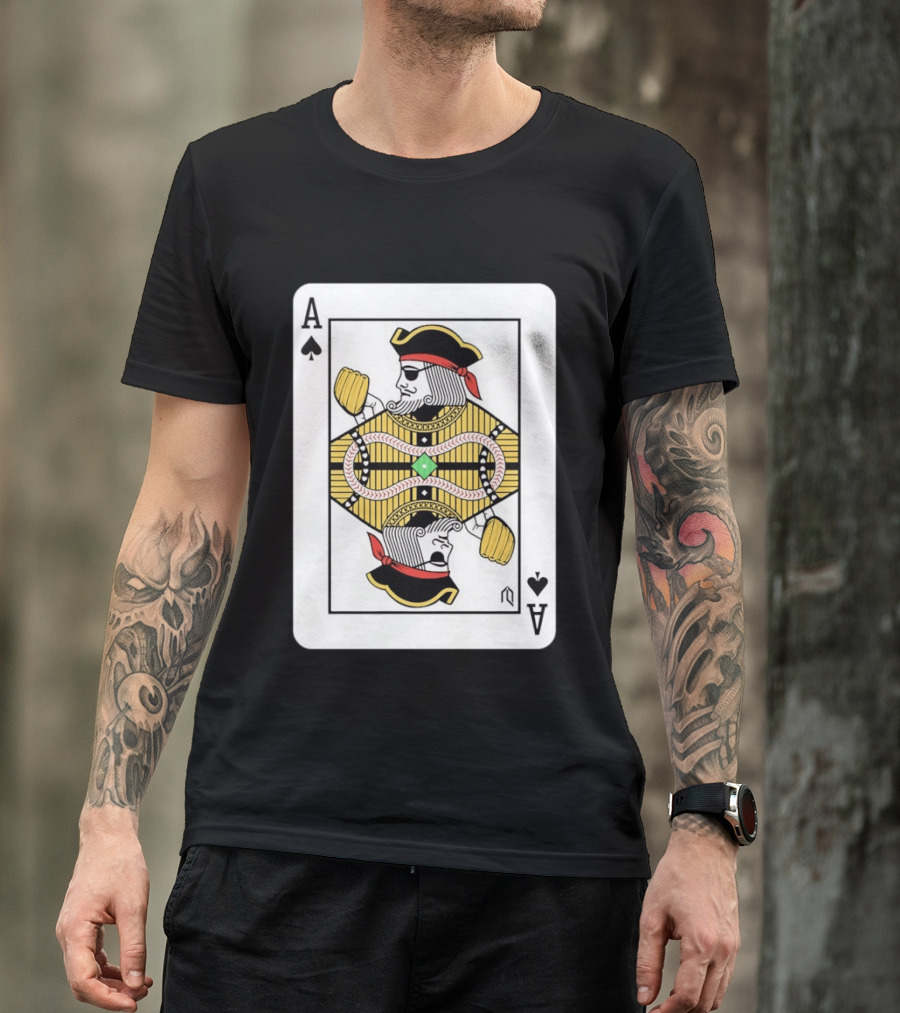 Athlete Ace Of Spades Playing Card Pirate T-Shirt