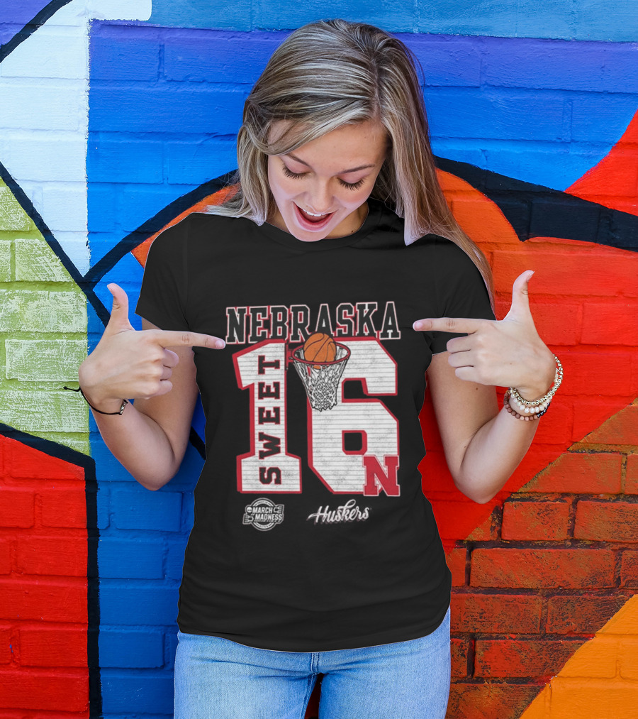 Nebraska Cornhuskers Basketball Sweet 16 March Madness 2026 T-Shirt
