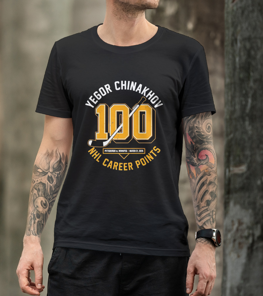 Yegor Chinakhov NHL Career 100 Points Achievement October 23, 2023 T-Shirt