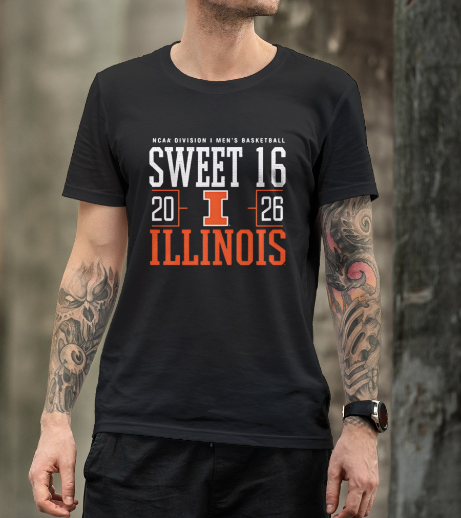 Illinois NCAA Division I Men's Basketball Sweet 16 2026 T-Shirt