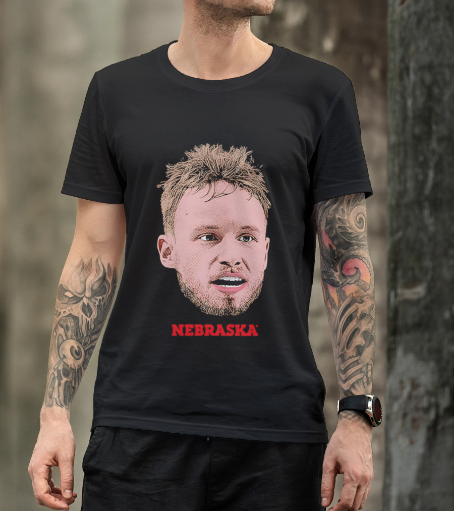 Rienk Mast Nebraska Cornhuskers Big Head Basketball Fan Favorite T-Shirt