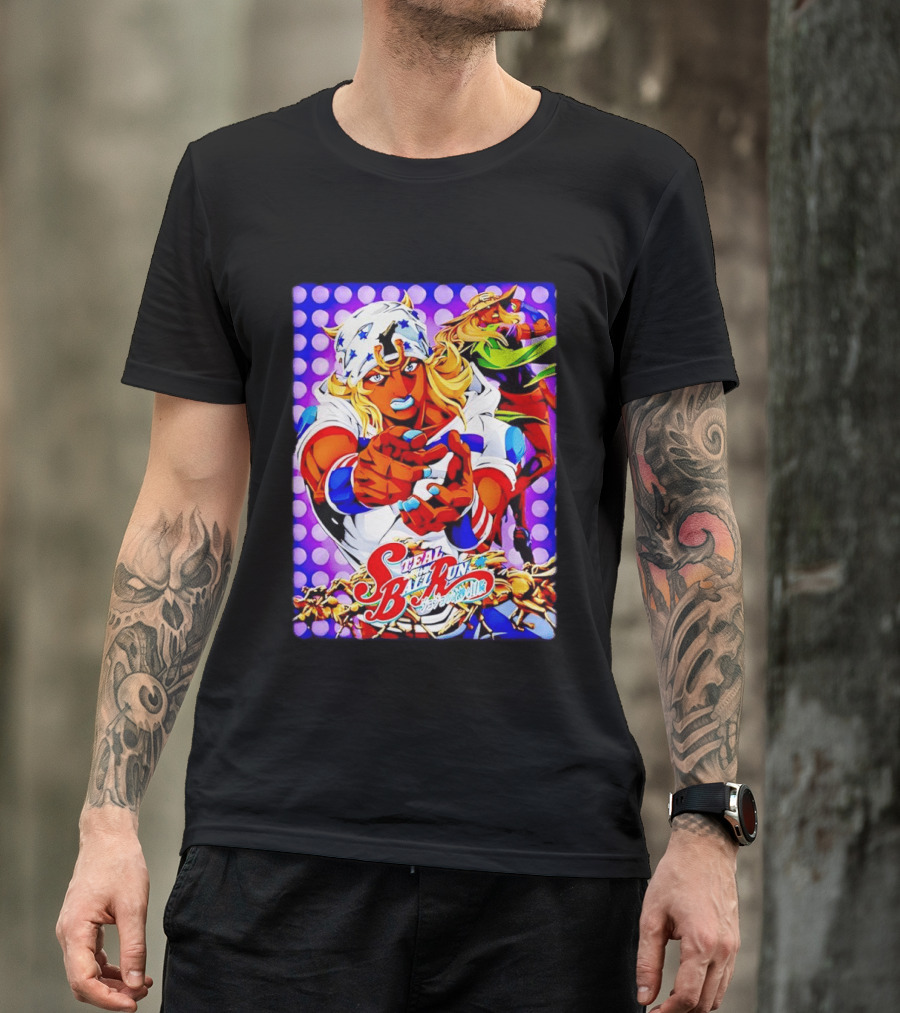 Steal Ball Run Anime JoJo's Bizarre Adventure Colorful Manga T-Shirt