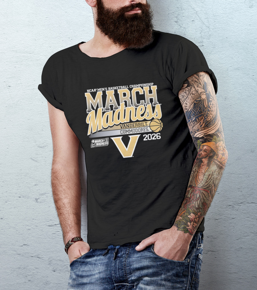 NCAA Men's Basketball Championship March Madness Vanderbilt Commodores 2026 T-Shirt