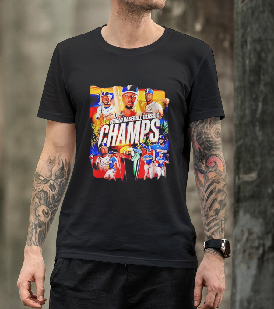 2026 Venezuela World Baseball Classic Champions Victory Celebration T-Shirt