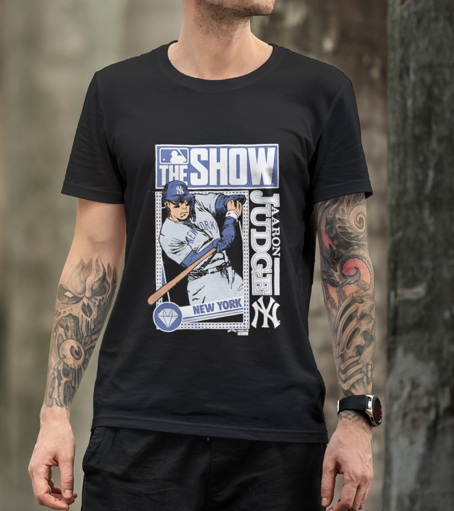 MLB The Show Caricature Aaron Judge 99 New York Yankees T-Shirt