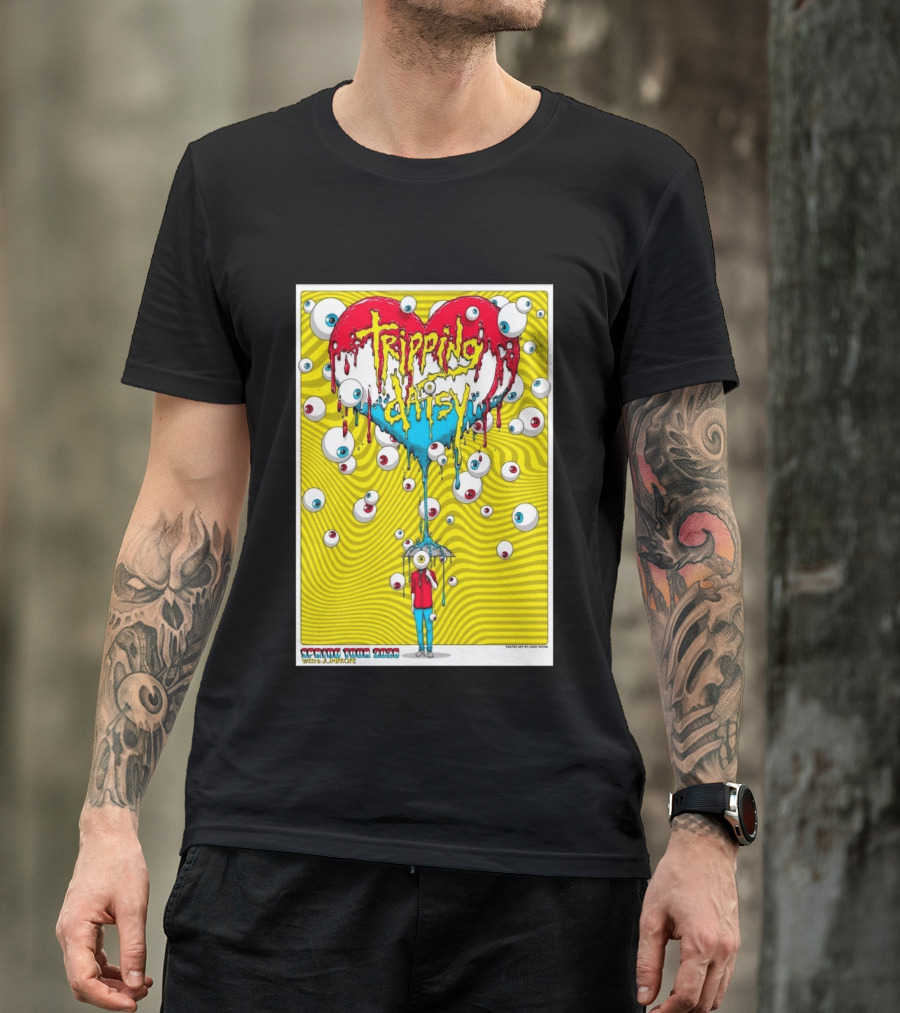 Tripping Daisy Spring Tour 2026 Psychedelic Heart And Eye Balloons By Cody Schibi T-Shirt