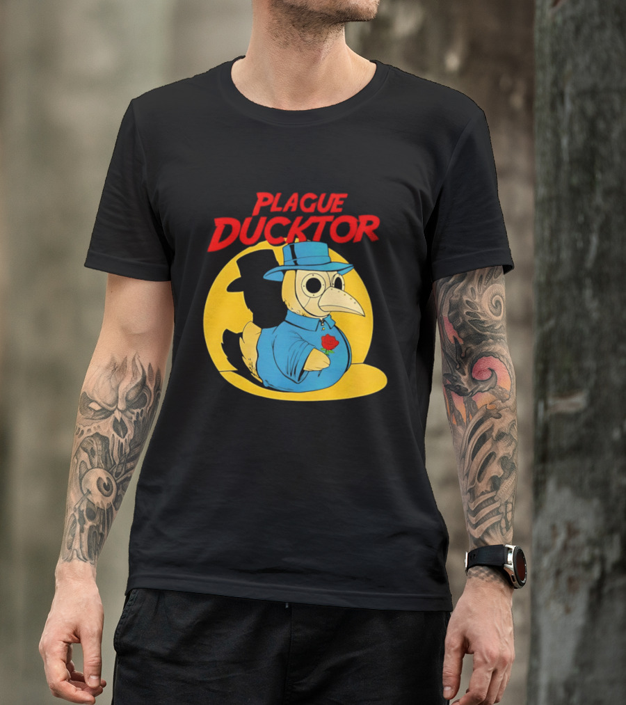 Plague Ducktor Holding Rose Doctor Costume Duck T-Shirt
